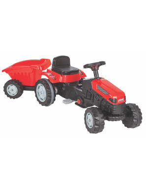 Трактор Active с ремарке 07316 червен
