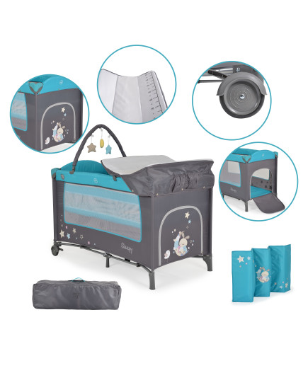 Детска кошара Sleepy тюркоаз