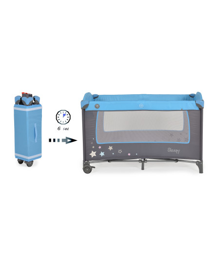 Детска кошара Sleepy син