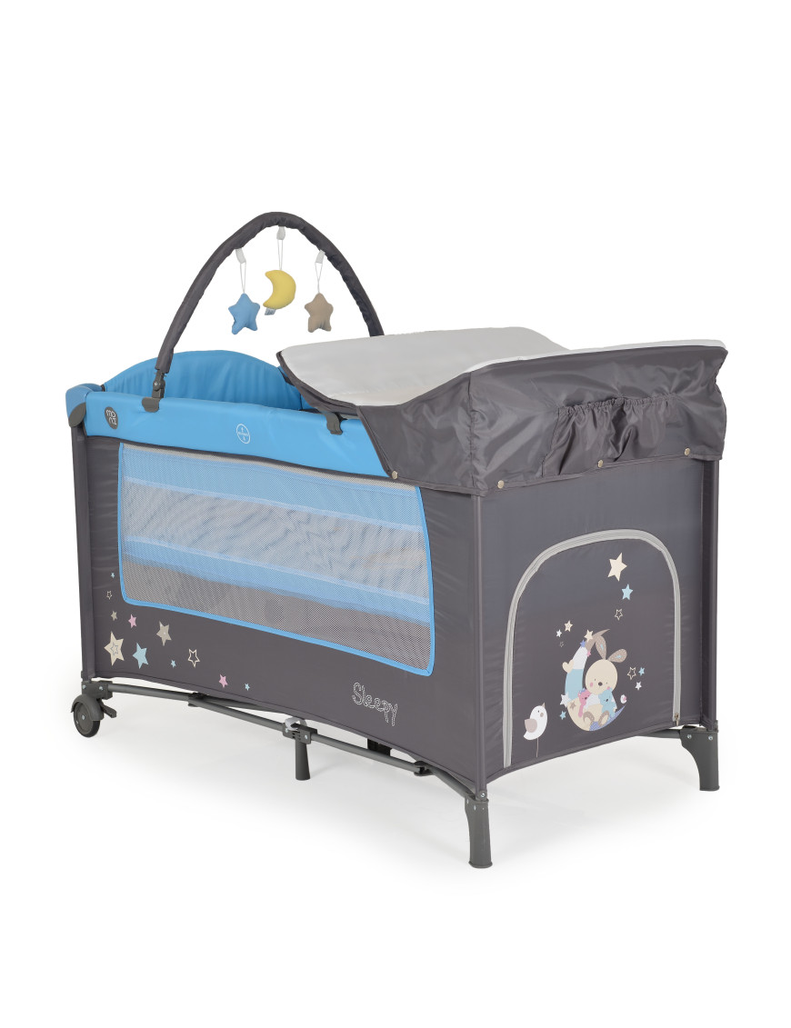 Детска кошара Sleepy син