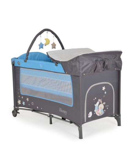 Детска кошара Sleepy син