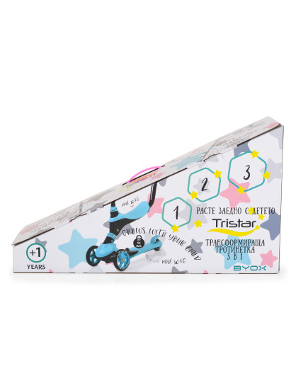 Тротинетка Tristar 3в1 тюркоаз