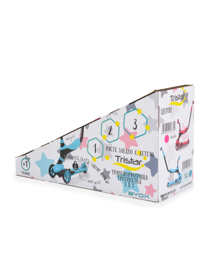 Тротинетка Tristar 3в1 тюркоаз