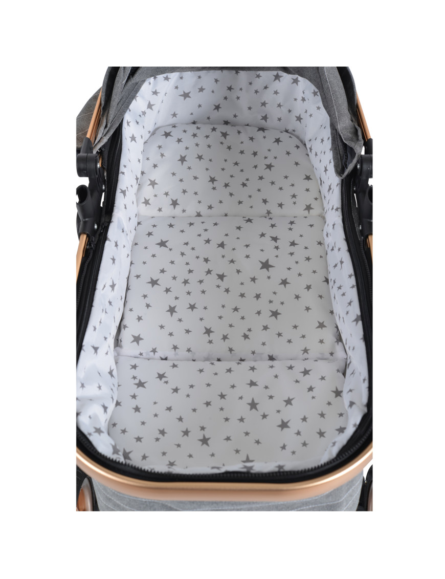 Комбинирана детска количка Midas сив