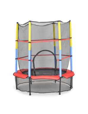 Батут 140cm (4.5ft) с вътрешна мрежа червен HOP