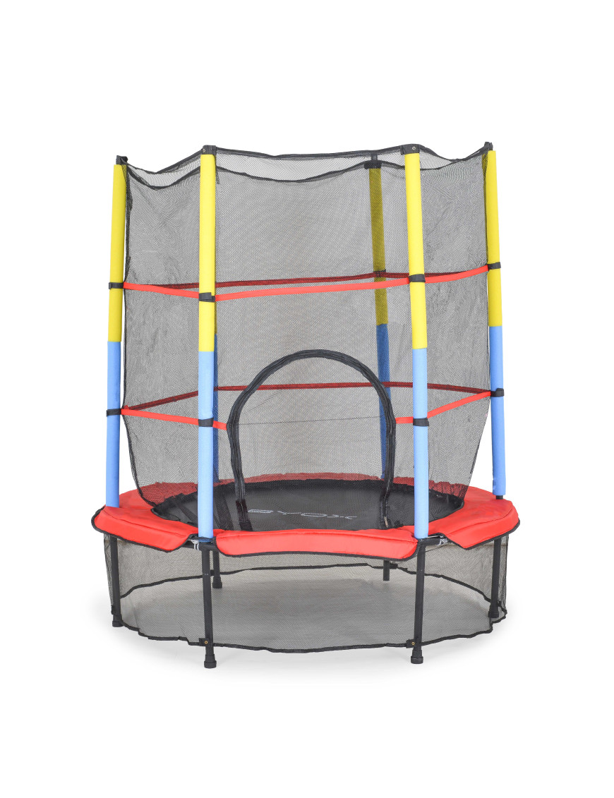 Батут 140cm (4.5ft) с вътрешна мрежа червен HOP