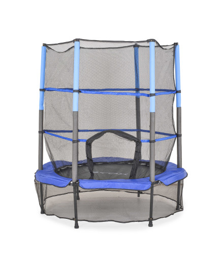 Батут 140cm (4.5ft) с вътрешна мрежа син HOP