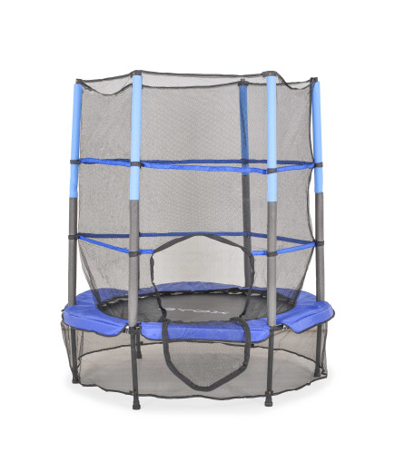 Батут 140cm (4.5ft) с вътрешна мрежа син HOP