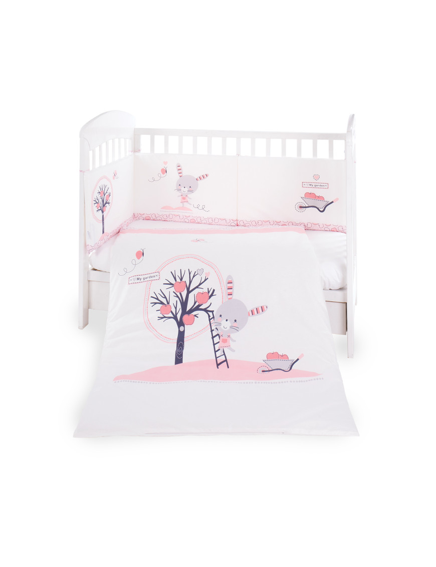 Бебешки спален комплект 2 части EU style 70/140 Pink Bunny