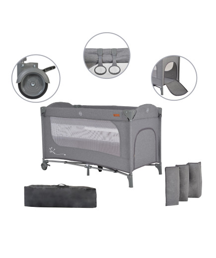 Детска кошара Skyglow 2 сив