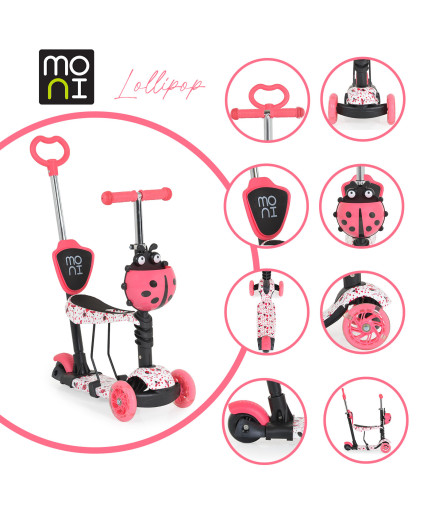 Тротинетка Lollipop червен