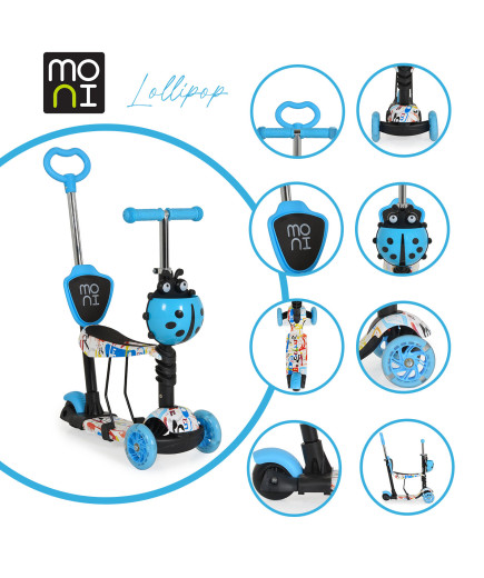 Тротинетка Lollipop син
