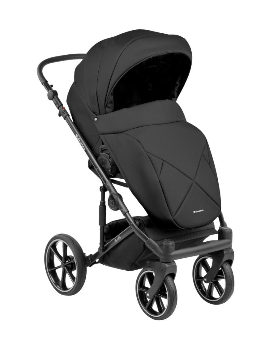 Комбинирана количка 2в1 с твърд кош Amani Black