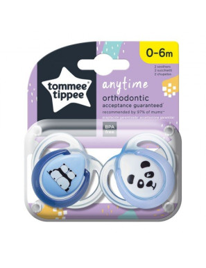 Tommee Tippee Ортодонтични залъгалки AnyTime 0-6м, 2...
