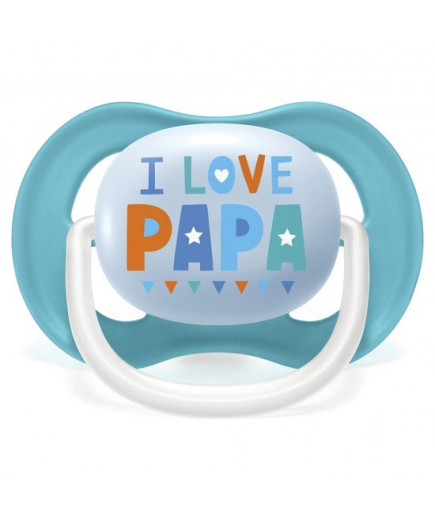 2 бр. ортодонтични залъгалки Ultra Air Happy 6-18м с декорация Надпис и Лодка в кутия за стерилизиране