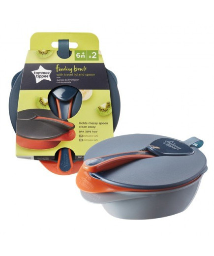 Tommee Tippee Купи за храна с капак и лъжица 6м+ (2 бр./оп.) 44671851