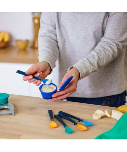 Комплект от 5 броя бебешки лъжички за захранване с мек връх и дълга дръжка Tommee Tippee Softee™, 4м+