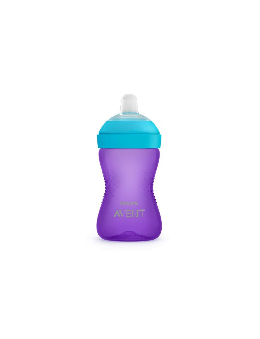 Philips AVENT Неразливаща се чаша с мек накрайник, 300мл, 9м+, лилава SCF802/02