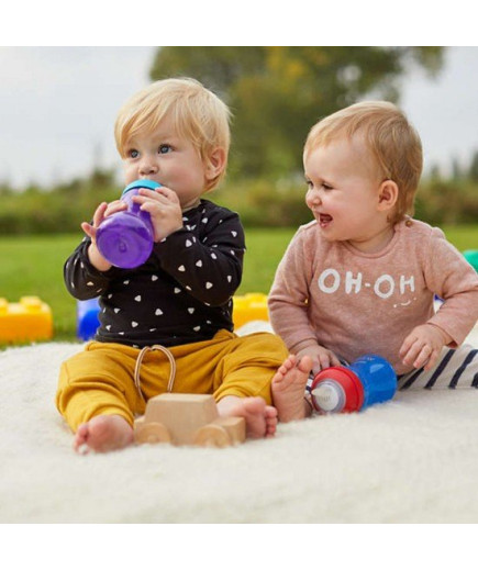 Philips AVENT Неразливаща се чаша с мек накрайник, 300мл, 9м+, синя SCF802/01