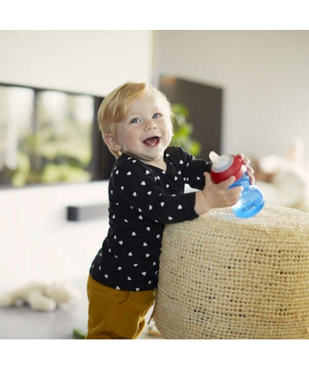 Philips AVENT Неразливаща се чаша с мек накрайник, 300мл, 9м+, синя SCF802/01