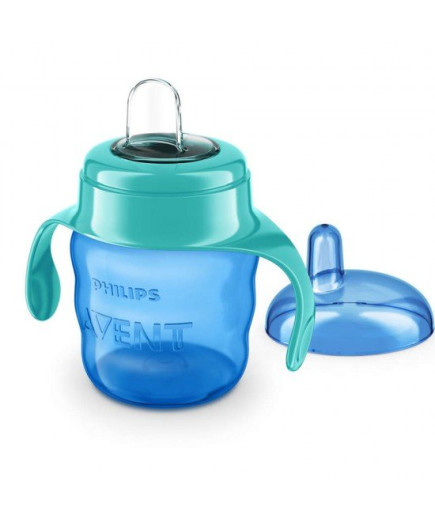 Philips AVENT Чаша за лесен преход с дръжки 6м+, 200 мл, СИНЯ SCF551/05