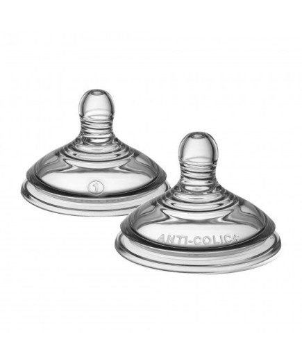 Комплект от 2 броя Биберони Tommee Tippee Advanced Anti-Colic Slow, бавен поток, 1 капка, подходящи за новородени и бебета на въ