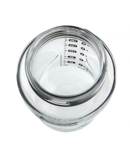 Самостерилизиращо се стъклено шише за хранене Natural Start с биберон с бавен поток (подходящ и за новородено), 250мл