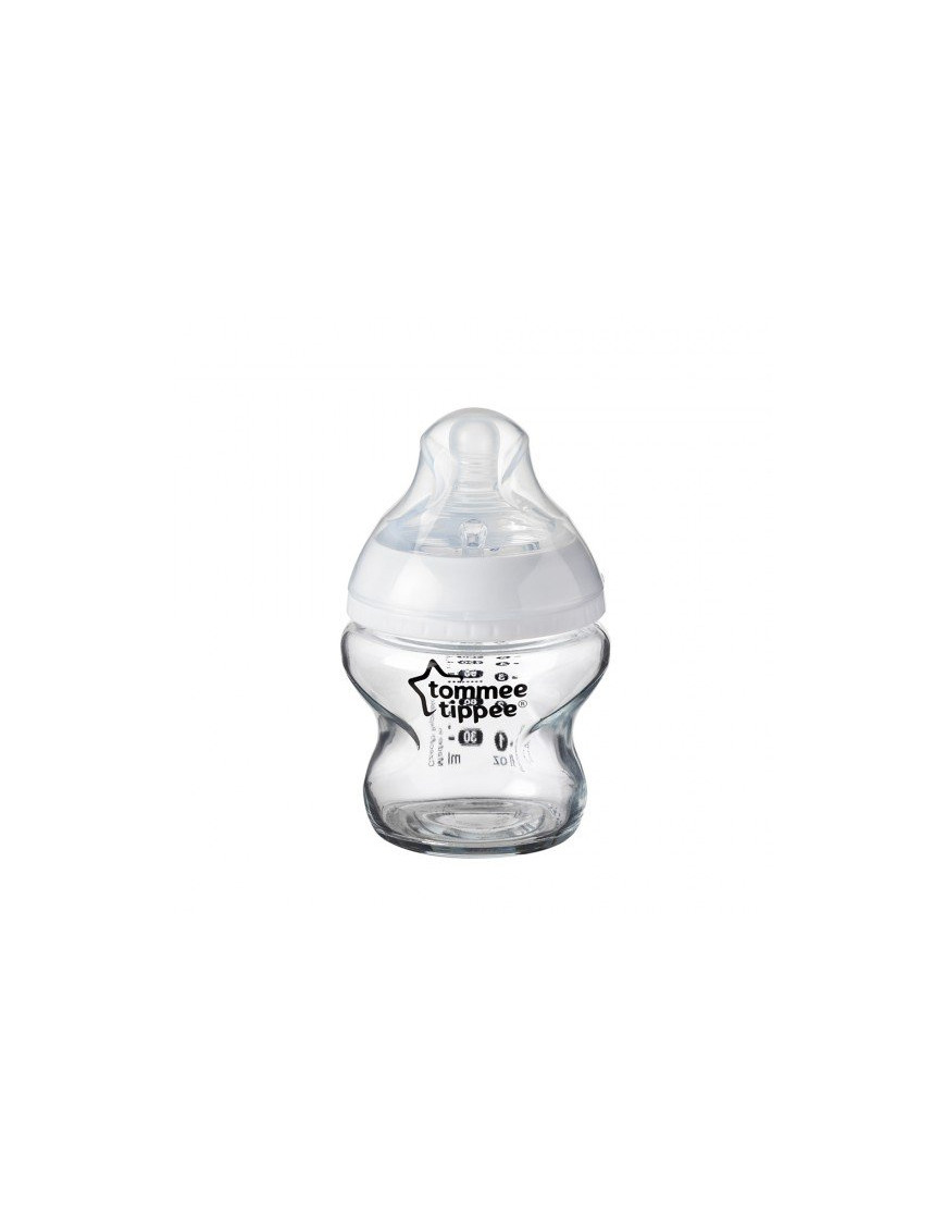 Tommee Tippee Стъклено шише за хранене Easi-Vent 0м+. 150 мл