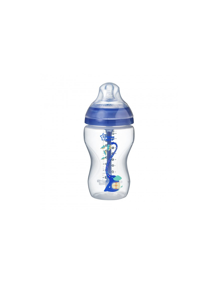 Tommee Tippee Шише за хранене Advanced Anti-Colic 3м+, 340 мл, Синьо с декорация 42257875