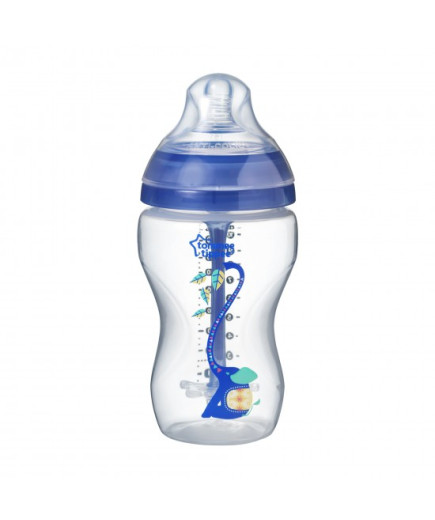 Tommee Tippee Шише за хранене Advanced Anti-Colic 3м+, 340 мл, Синьо с декорация 42257875