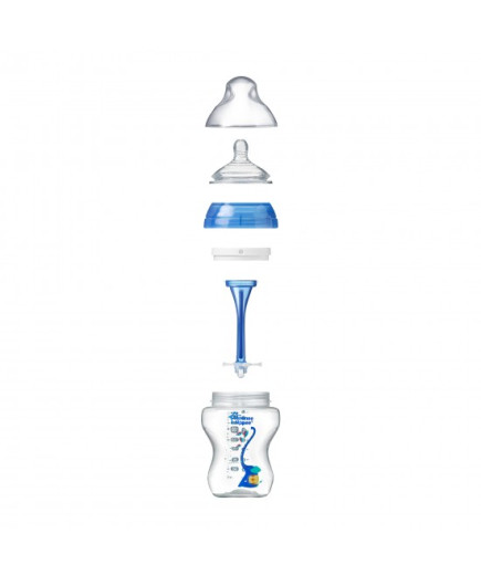 Tommee Tippee Шише за хранене Advanced Anti-Colic 3м+, 340 мл, Синьо с декорация 42257875
