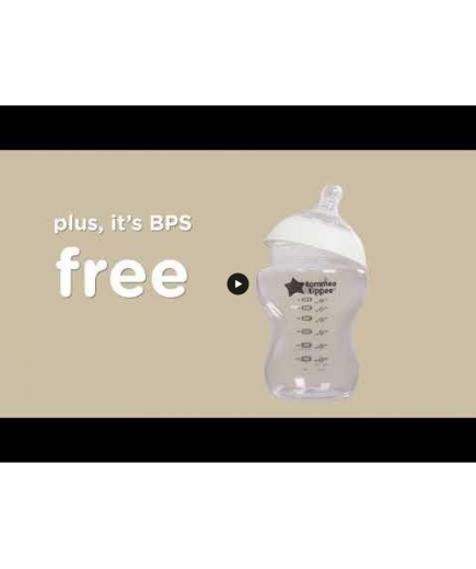 Бебешко шише за хранене Tommee Tippee Natural Start САМОСТЕРИЛИЗИРАЩО, 150 мл, с биберон с бавен поток 0м+ (1 капка)