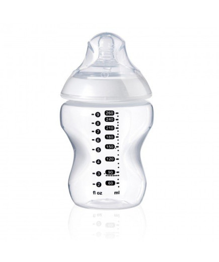 Бебешко шише за хранене Tommee Tippee Natural Start САМОСТЕРИЛИЗИРАЩО, 260 мл, с биберон с бавен поток 0м+ (1 капка)