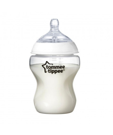 Бебешко шише за хранене Tommee Tippee Natural Start САМОСТЕРИЛИЗИРАЩО, 260 мл, с биберон с бавен поток 0м+ (1 капка)