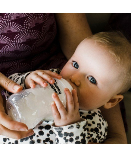 Комплект от 2 броя бебешки шишета за хранене Tommee Tippee Natural Start САМОСТЕРИЛИЗИРАЩО, 340 мл, с биберон със среден поток 3