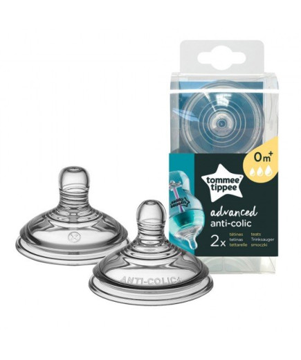 Tommee Tippee Биберони Advanced Anti-colic Variflow, 3 капки, 0м+, 2 бр/оп 42122651