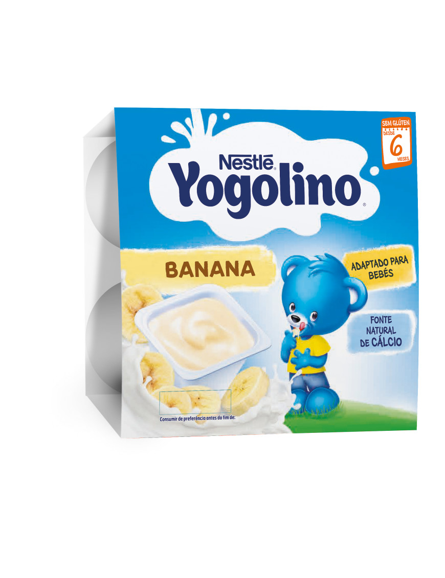 Nestlé YOGOLINO Банан млечен десерт, от 6-ия месец, 100g (4бр. в опаковка)