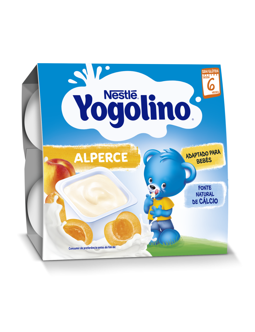 Nestlé YOGOLINO Кайсия млечен десерт, от 6-ия месец, 100g (4бр. в опаковка)