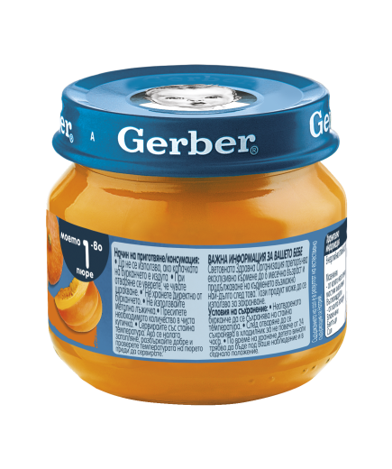 Gerber Храна за бебета, Пюре от тиква, моето 1-во пюре, 80g, бурканче