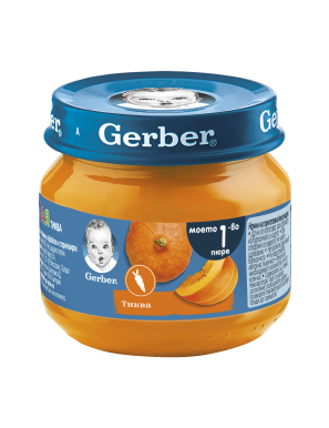 Gerber Храна за бебета, Пюре от тиква, моето 1-во пюре,...