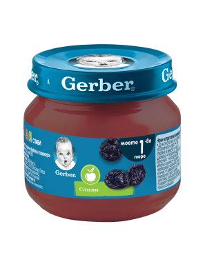 Gerber Храна за бебета, Пюре от сливи, моето 1-во пюре,...