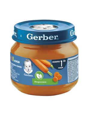 Gerber Храна за бебета, Пюре от моркови, моето 1-во пюре,...