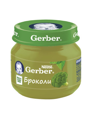 Gerber Храна за бебета, Пюре от броколи, моето 1-во пюре,...