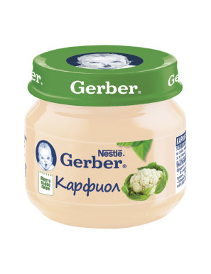 Gerber Храна за бебета, Пюре от карфиол, моето 1-во пюре,...