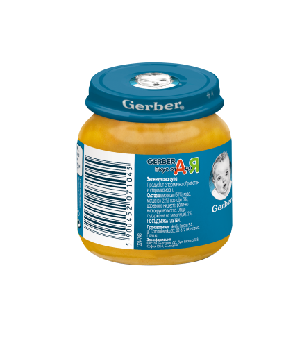 Gerber Храна за бебета, Пюре зеленчукова супа, моето 1-во пюре, 125g, бурканче
