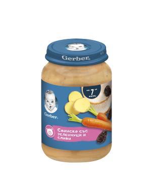 Gerber Храна за бебета, Пюре Свинско със зеленчуци и...