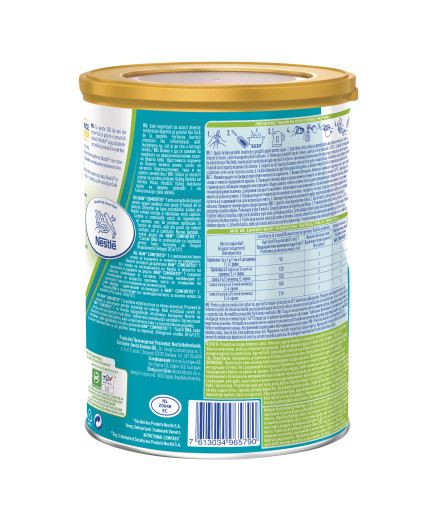 Nestlé® NAN ® Comfortis 1,от момента на раждането, Висококачествено обогатено мляко на прах за кърмачета, 800g, метална кутия