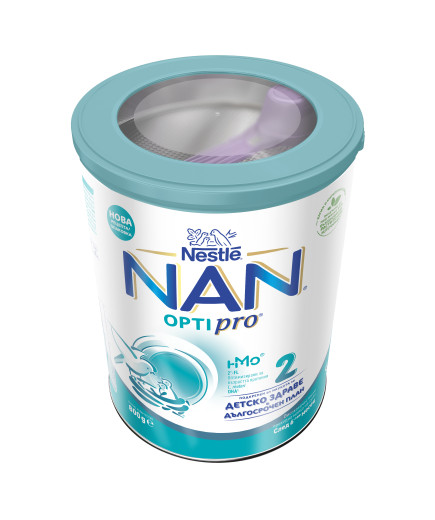 Nestlé NAN OPTIPRO 2 HM-O, 6+ месца, Обогатено преходно мляко на прах, 800 гр