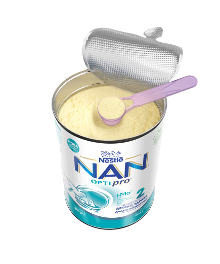 Nestlé NAN OPTIPRO 2 HM-O, 6+ месца, Обогатено преходно мляко на прах, 800 гр