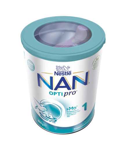 Nestlé NAN OPTIPRO 1 HM-O, От раждането, Обогатено мляко за кърмачета на прах, кутия, 800 гр